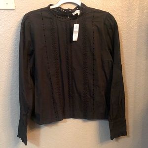 NWT Loft Embroidered Blouse